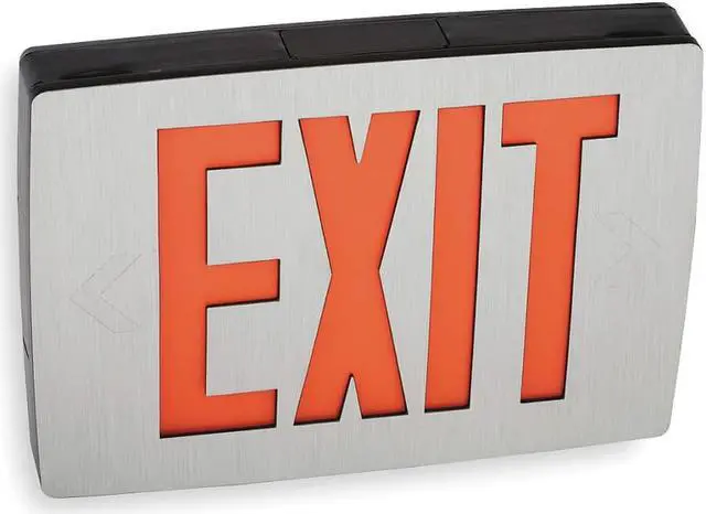 Alt view image 2 of 2 - LITHONIA LIGHTING LQC 2 R Quantum Series Cast Aluminum LED Exit Sign