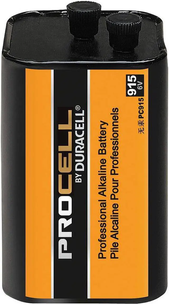Alt view image 12 of 13 - DURACELL PROCELL 6V Screw Terminal Alkaline Lantern Battery