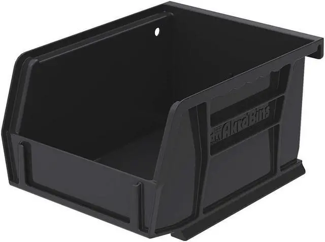 Alt view image 2 of 3 - AKRO-MILS 30210BLACK Black Hang and Stack Bin, 5-3/8"L x 4-1/8"W x 3"H