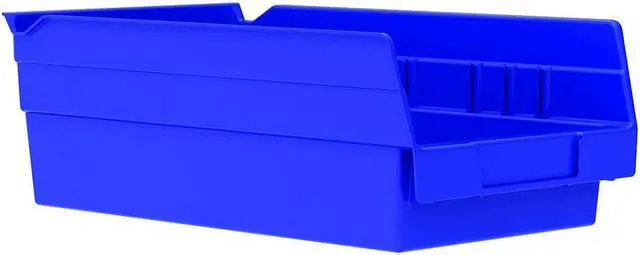 Alt view image 2 of 6 - AKRO-MILS 30130BLUE Shelf Storage Bin, Plastic, Blue, 4 in H, 6 5/8 in W, 11