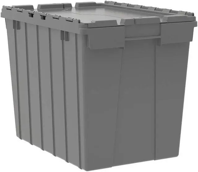 Alt view image 3 of 10 - AKRO-MILS 39170 Attached Lid Container, 2.28 cu. ft., Gray