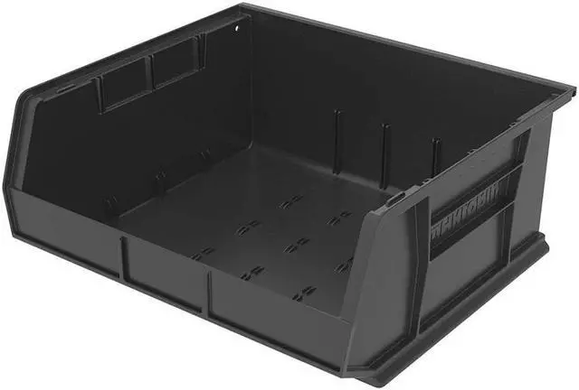 Alt view image 2 of 3 - AKRO-MILS 30250BLACK Hang & Stack Storage Bin, 16-1/2 in W x 14-3/4 in L x 7 in