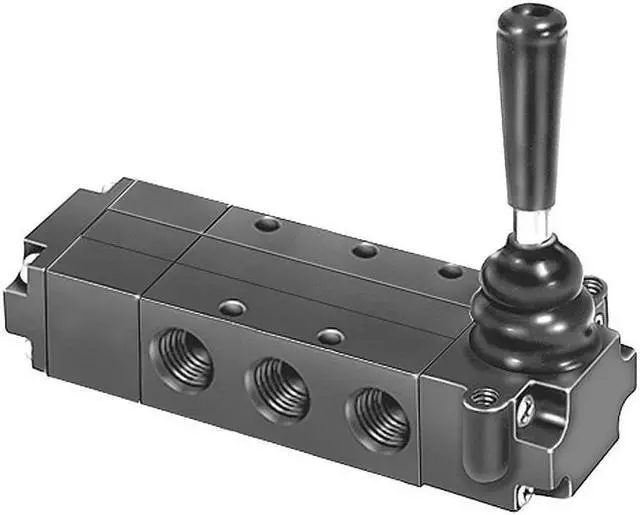 Alt view image 3 of 3 - PARKER 521831000 Manual Air Control Valve,4-Way,1/4In NPT