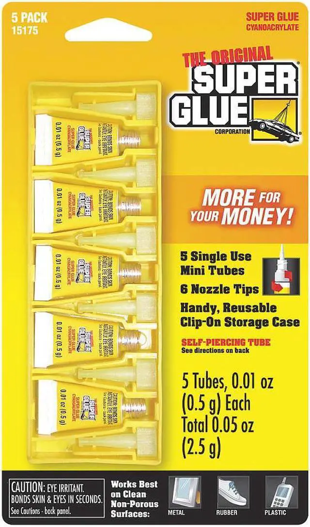 Alt view image 4 of 13 - Super Glue Corp. 15175-12 Super Glue Single Use Minis, 5 each of 1 Pack