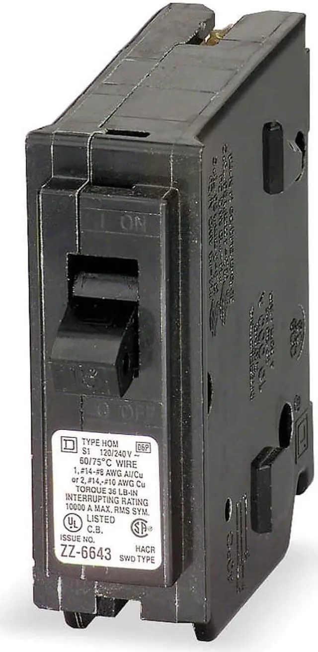 Alt view image 3 of 3 - SQUARE D HOM140 Miniature Circuit Breaker, HOMELINE Series, 40A, 1 Pole,