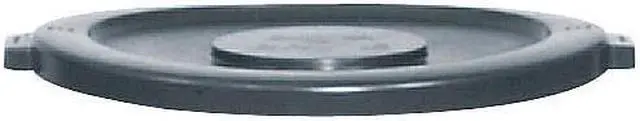 Alt view image 2 of 4 - RUBBERMAID FG260900GRAY Trash Can Top, Flat, Gray, 16 In. Dia.
