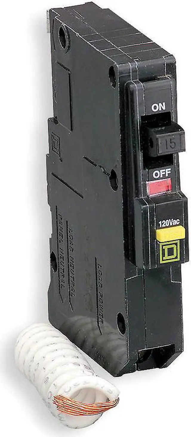 Alt view image 2 of 3 - SQUARE D QO125GFI Miniature Circuit Breaker, QO Series, 25A, 1 Pole, 120V AC,