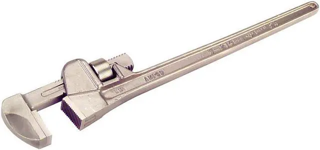 Alt view image 2 of 2 - AMPCO W-214 24 in L 4 1/4 in Cap. Aluminum Bronze Straight Pipe Wrench