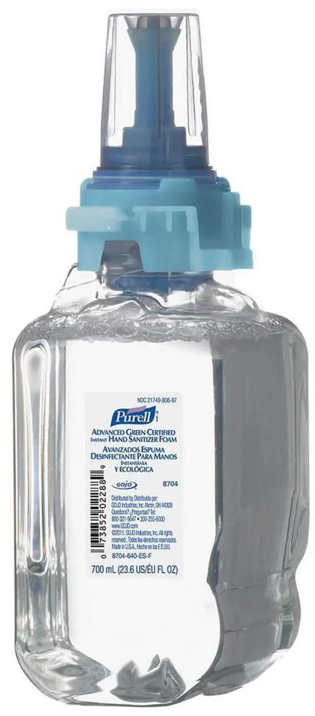 Alt view image 3 of 16 - Purell 870504CT Advanced Instant Hand Sanitizer Foam, ADX-7, 700 ml Refill, 4/Carton, 1 Carton