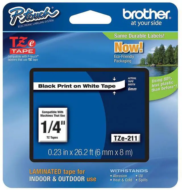 Alt view image 4 of 20 - BLACK ON WHITE TAPE (6MM)