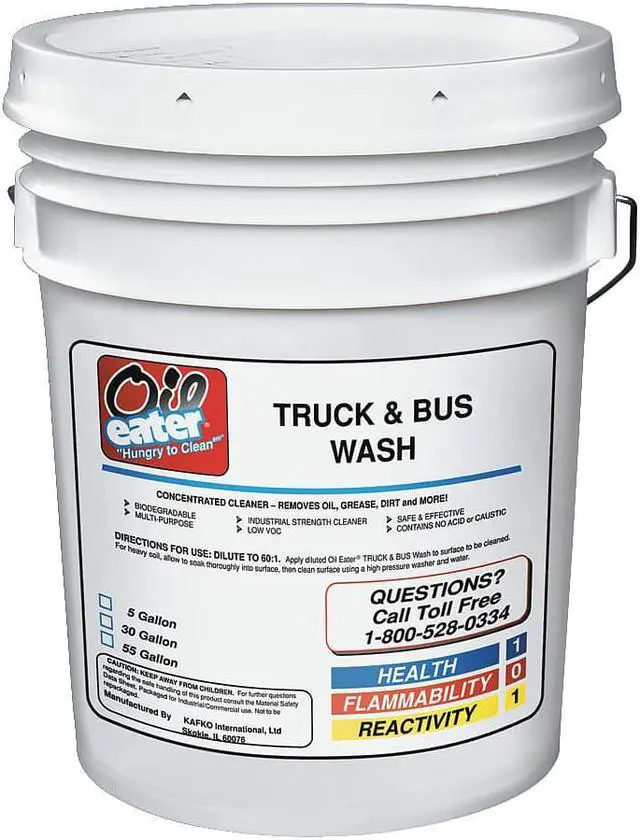 Alt view image 3 of 3 - OIL EATER ATW5G70002 5 gal Fleet Wash Concentrate Bucket, Clear, Pail