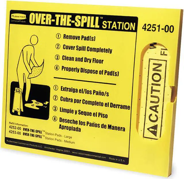 Alt view image 2 of 10 - Over-The-Spill Station Kit Yellow RUBBERMAID HOME Misc Signs, Numbers, Letters