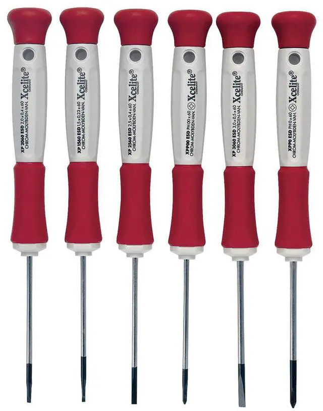 Alt view image 2 of 5 - XCELITE XP600 Precision Screwdriver Set,Sl/Ph,6 pcs