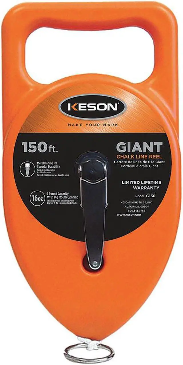 Alt view image 2 of 2 - KESON GIANT G150 Chalk Line Reel,Large Cap,150 Ft