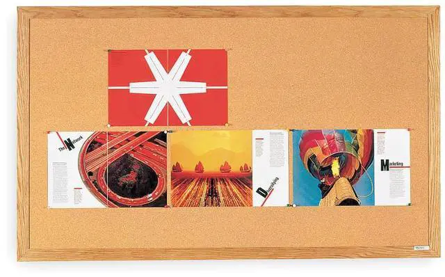 Alt view image 5 of 13 - QUARTET 308 Cork Bulletin Board 48"H x 96"W, Board Frame Material: Fiberboard