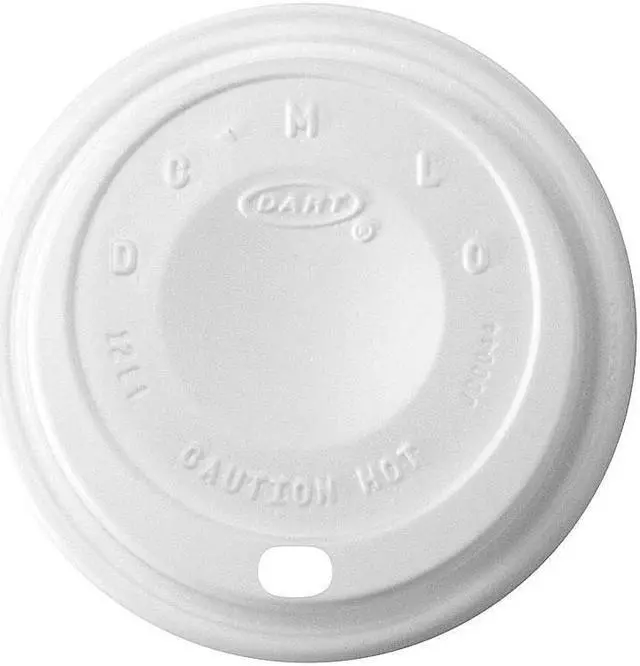 Alt view image 2 of 2 - DART 12EL Lid for 10 to 14 oz. Hot Cup, Dome, Sip Through, White, Pk1000