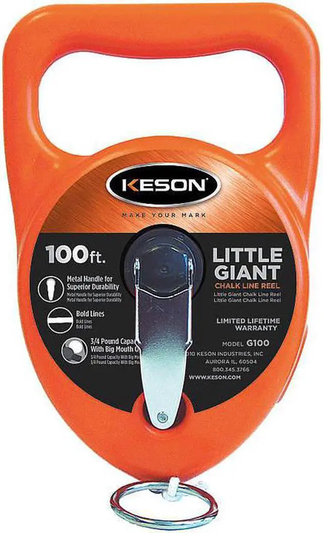 Alt view image 2 of 6 - Keson Industries G100 100-Foot Chalk Line Reel Abs Case - Each