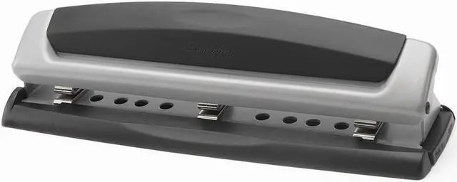 Alt view image 5 of 7 - Swingline A7074037A 10-Sheet Precision Pro Desktop Two- and Three-Hole Punch, .28 in. Holes