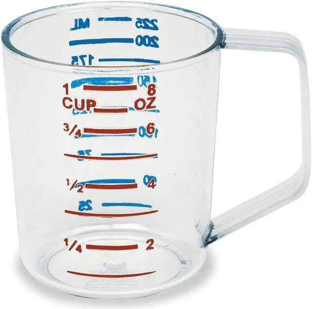 Main image of RUBBERMAID FG321000CLR Polycarbonate Measuring Cup,1 Cup,Clear