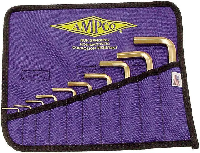 Alt view image 2 of 2 - AMPCO SAFETY TOOLS M-42 10 Piece SAE L-Shape Hex Key Set, M-42