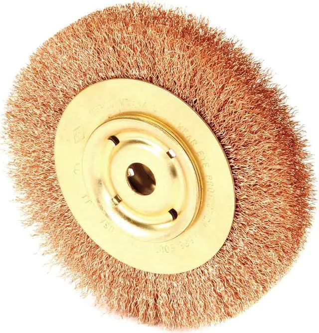 Main image of AMPCO SAFETY TOOLS WB-44 Crimped Wire Wheel Wire Brush, Arbor, 6"