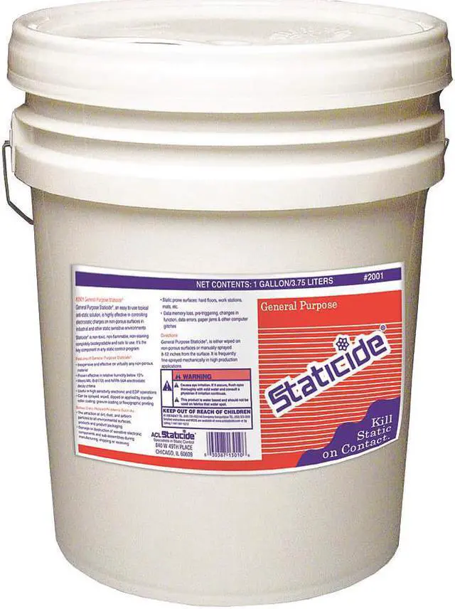 Main image of ACL STATICIDE 2001-5 AntiStatic Liquid,General Purpose,5 Gal