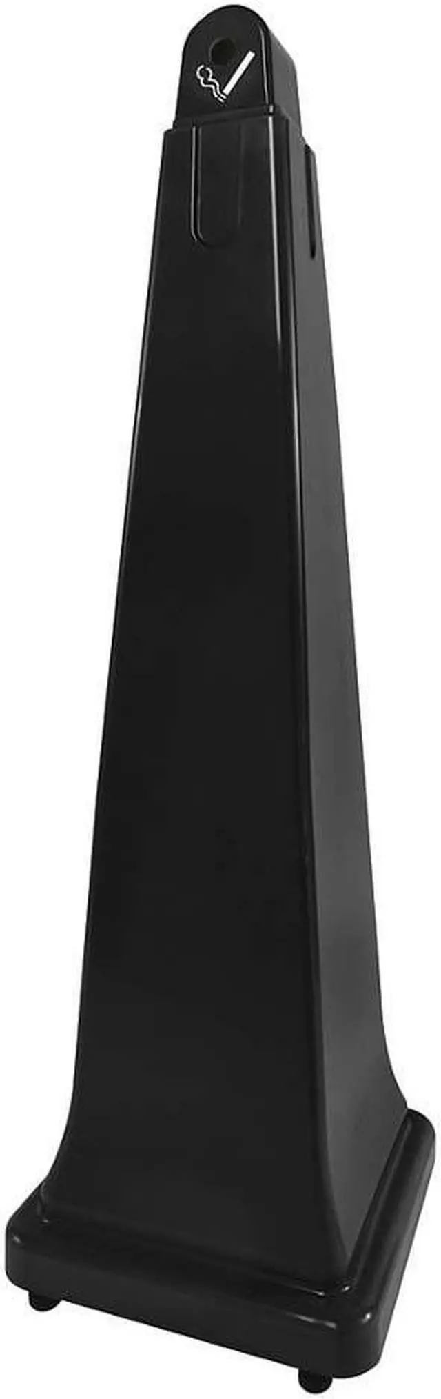 Main image of Cigarette Receptacle,1 gal.,Black RUBBERMAID FG257088BLA