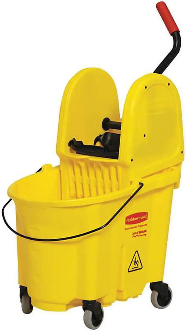 Alt view image 2 of 2 - Mop Bucket and Wringer,8.75 gal.,Brown RUBBERMAID FG757788BRN