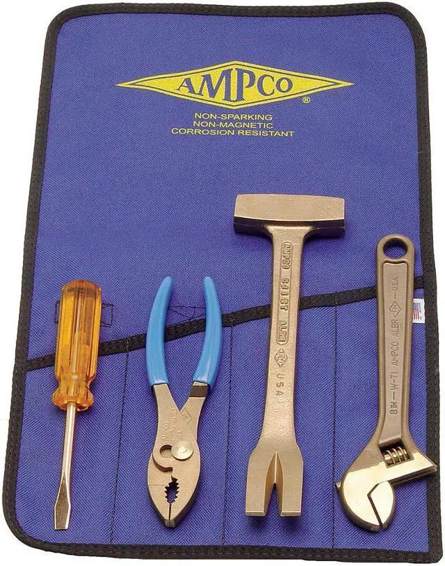 Alt view image 2 of 3 - AMPCO M-46 Hazmat Nonsparking Tool Set,4 pc.