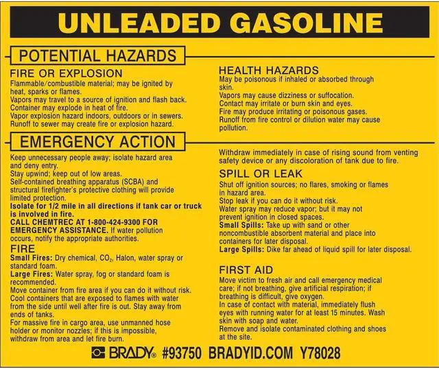Alt view image 2 of 2 - BRADY 93750 Chemical Label,3-3/4inHx4-1/2inW,PK25