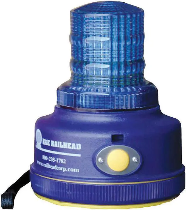Alt view image 2 of 6 - RAILHEAD GEAR M100B-LED Warning Light,Blue,LED,2 D Batteries