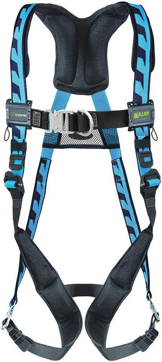 Main image of HONEYWELL MILLER ACF-QCUB Full Body Harness, Vest Style, L/XL, Polyester, Blue
