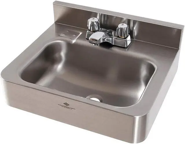 Main image of ACORN CONTROLS 1950-1-CSS Stainless Steel Bathroom Sink, With Faucet, Bowl Size