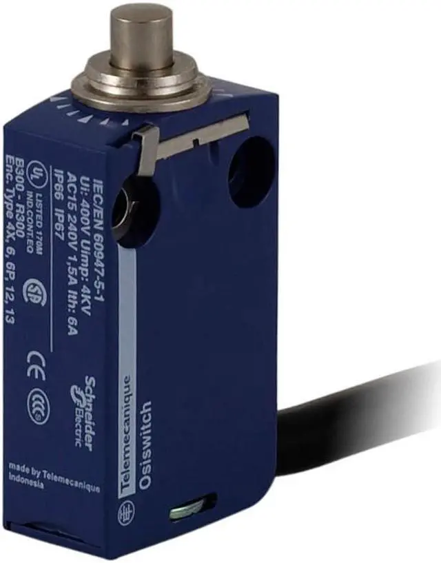 Main image of TELEMECANIQUE SENSORS XCMD2110L1 Limit Switch, Plunger, 1NC/1NO, 6A at 240V AC,