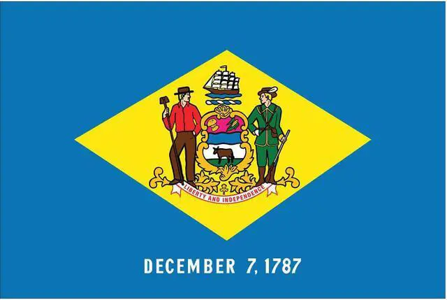 Alt view image 2 of 6 - ANNIN FLAGMAKERS 140860 Delaware State Flag,3x5 Ft