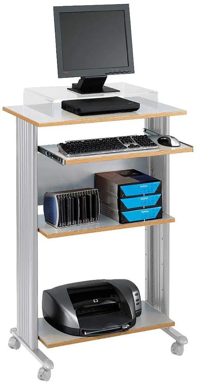 Alt view image 4 of 9 - Safco 1923GR Muv Standing Desk - 29.5" x 22" x 45" - Gray