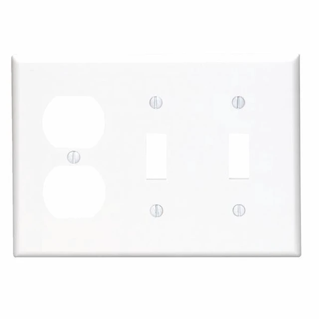 Alt view image 3 of 7 - Leviton Plt 2Tog/Dplx Wht 1052-7158