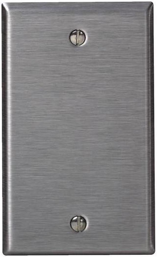 Main image of 1-Gang Stainless Steel BLANK Cover Wallplate Box Mount 84014
