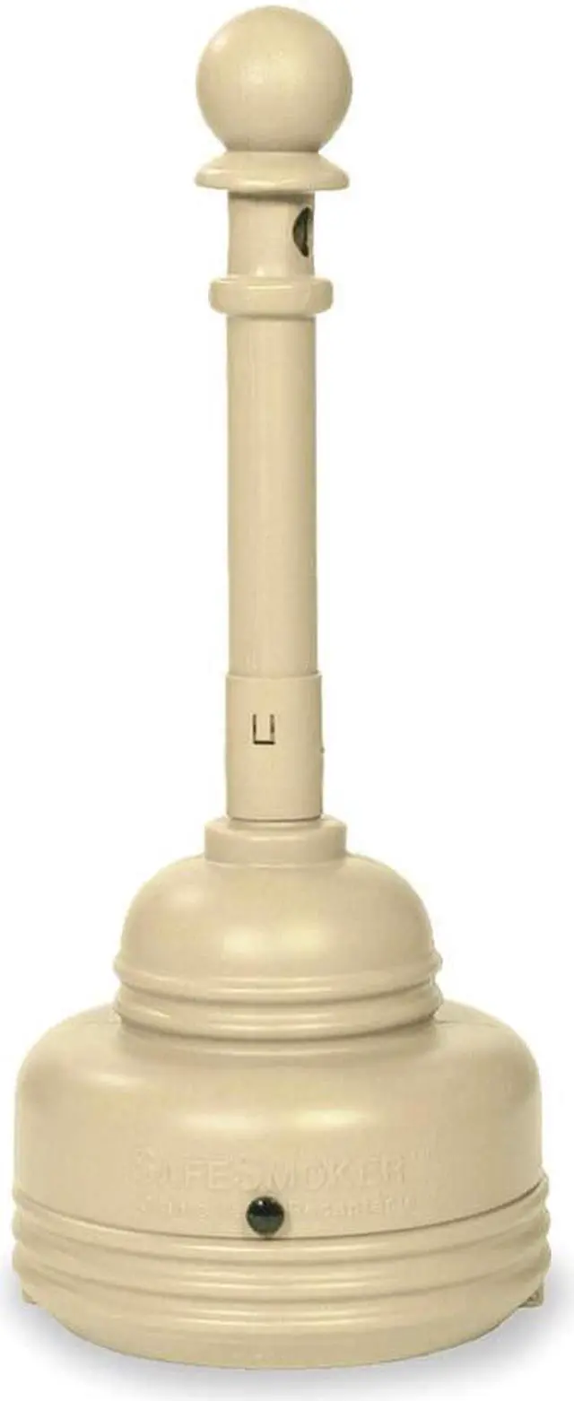 Alt view image 4 of 9 - EAGLE 1206BEIGE Cigarette Receptacle,1-1/4 gal.,Tan