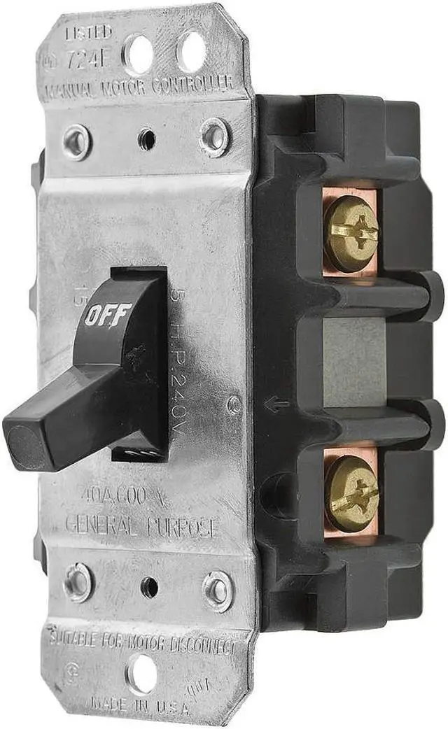 Alt view image 2 of 3 - HUBBELL WIRING DEVICE-KELLEMS HBL7832 Manual Motor Switch,30A,600VAC,2P