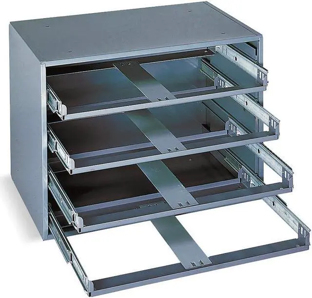 Alt view image 6 of 9 - DURHAM MFG 303-95 Sliding Drawer Cabinet Frame W/ 4 Drawers, 20 in W x 15 3/4