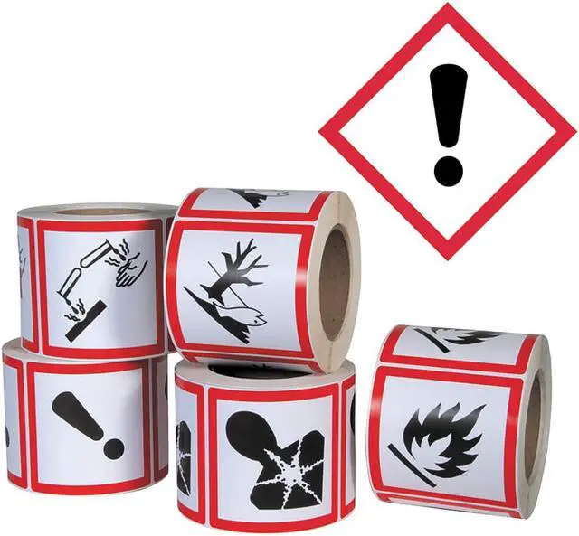 Alt view image 2 of 2 - GHS SAFETY GHS1263 Pictogram Label,Exclamation Mark,PK500
