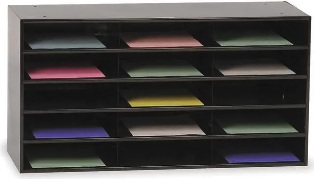 Alt view image 2 of 6 - DURHAM MFG 434-08 Literature Rack,Compartment 15,Blk