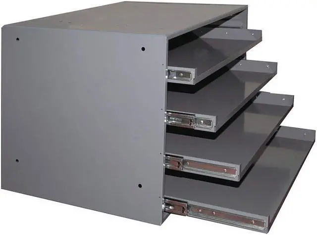 Main image of DURHAM MFG 310B-95 Sliding Drawer Cabinet Frame, 4 Drawers, 20-1/4 in W x
