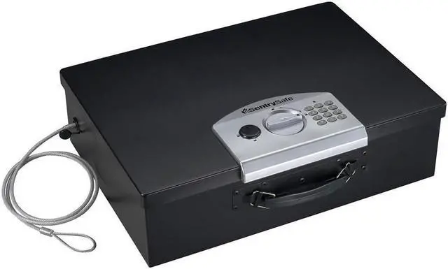 Alt view image 4 of 9 - Sentry Safe PL048E Portable Security Safe 0.49 ft³ - Electronic Lock Bolt(s) - 5.8" x 17.5" x 13.6" - Black