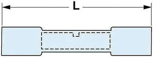 Alt view image 3 of 3 - 3M MH14BCK Butt Splice Wire Connector, 14 AWG Max, Blue, Heat Shrink