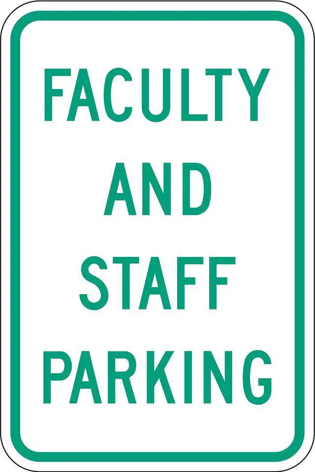 Alt view image 2 of 2 - LYLE RP-023-12HA Faculty & Staff Parking Sign,18" x 12, RP-023-12HA