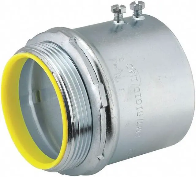 Alt view image 2 of 2 - RACO 2166 EMT/IMC Grounding Connector, 4 in, Set Screw, Steel, Zinc Plated,