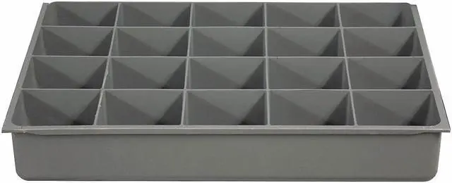 Main image of Durham Mfg Compartment Drawer Insert Gray Powder Coated  Plastic  124-95-20-IND