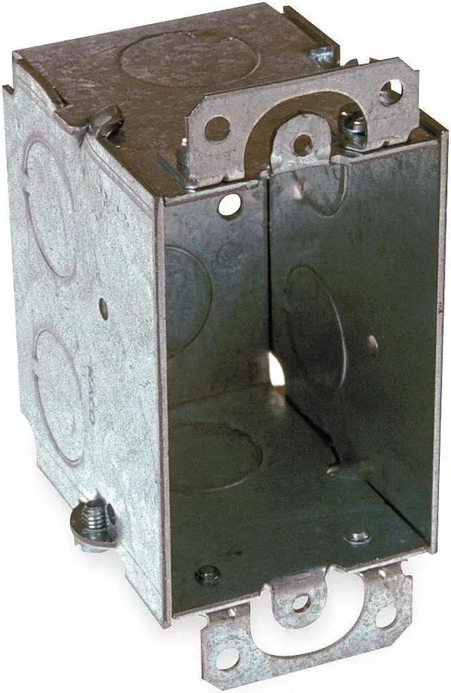 Main image of RACO 560 Electrical Box, 14 cu in, Switch Box Type, 1 Gang, Galvanized Zinc,